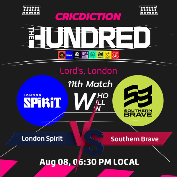 London Spirit vs Southern Brave, 11th Match Chepauk Super Gillies vs IDream Tiruppur Tamizhans, 5th Match - Live Cricket Score